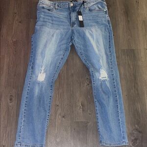 Fashion Nova Light Blue Distressed Men Jeans